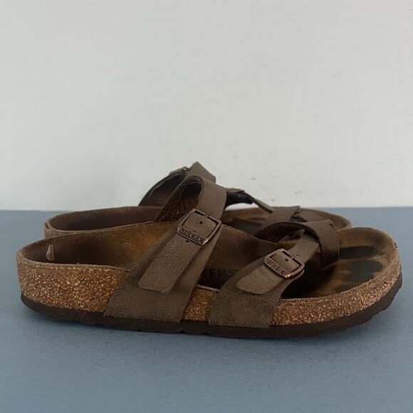 Birkenstock Mayari Mocha Brown Birkibuc Strappy Sandals - Picture 3 of 9